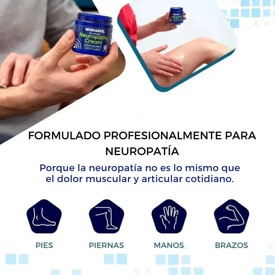 Calma el hormigueo y entumecimiento - Actúa sobre los nervios afectados