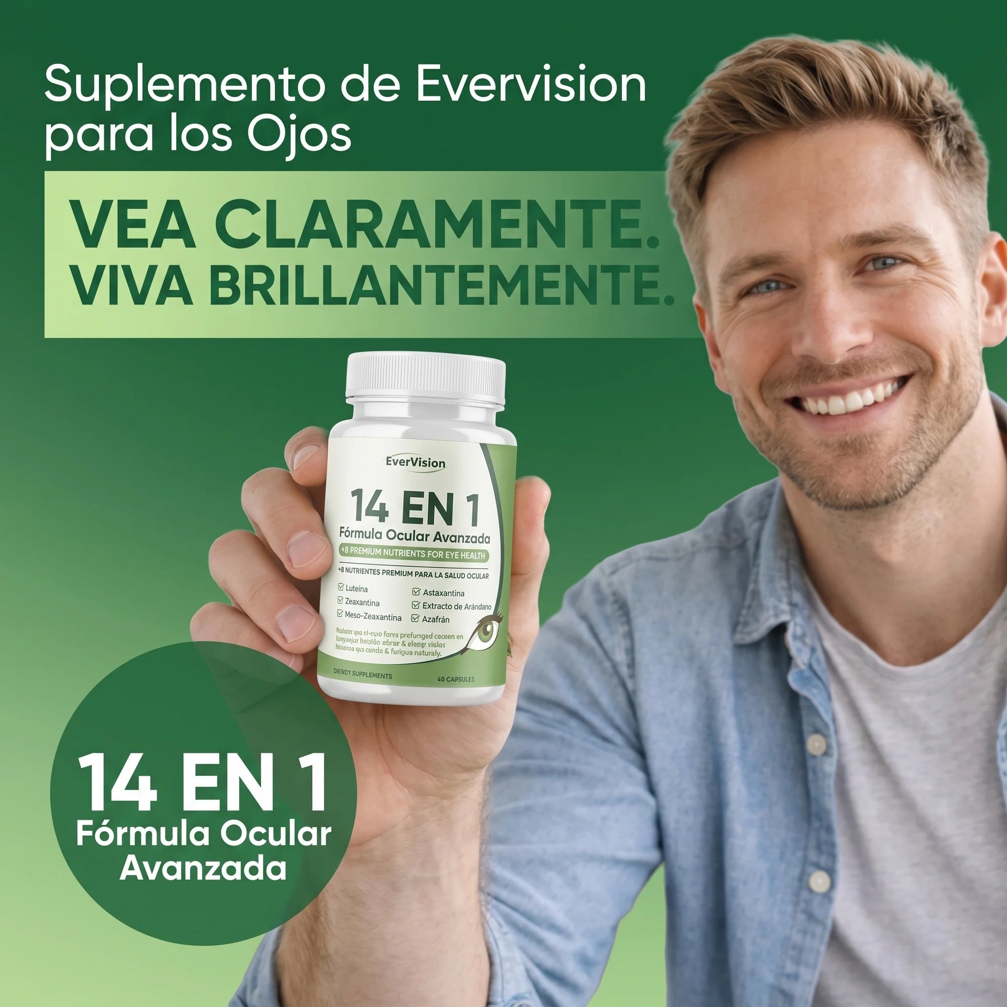 Fórmula avanzada para el cuidado de los ojos - 14 en 1