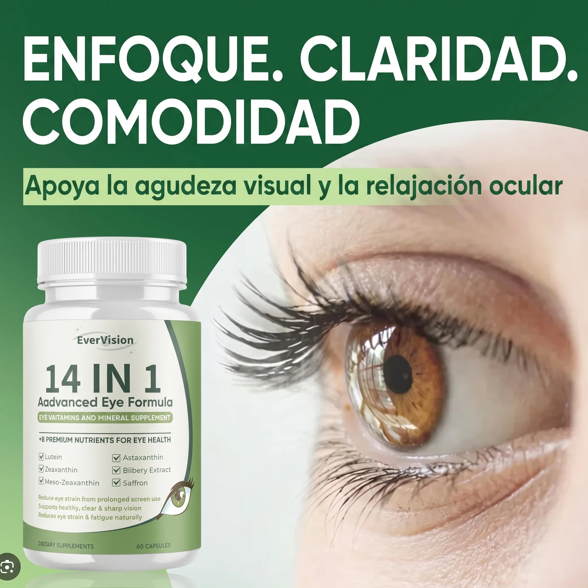Fórmula avanzada para el cuidado de los ojos - 14 en 1