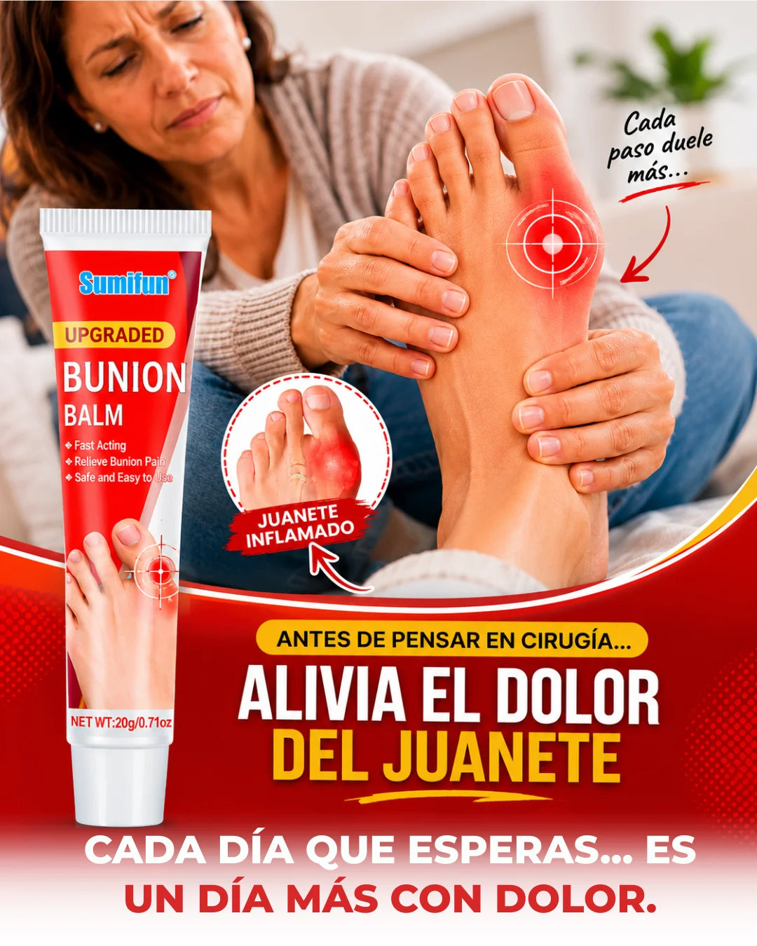 Crema Bunion - Alivio del dolor de Juanete